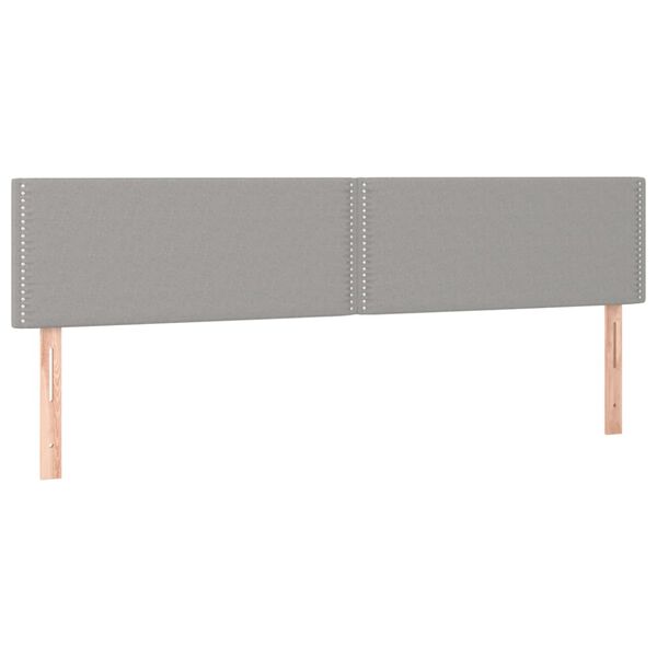 vidaXL T&ecirc;te de lit &agrave; LED Gris clair 160x5x78/88 cm Tissu