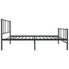 vidaXL Cadre de lit m&eacute;tal sans matelas avec pied de lit noir 80x200 cm