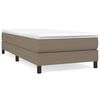 vidaXL Cadre de lit &agrave; lattes taupe 90x190 cm tissu