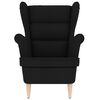 vidaXL Fauteuil noir 74x84x100 cm tissu