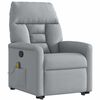 vidaXL Fauteuil de massage inclinable Gris clair Tissu