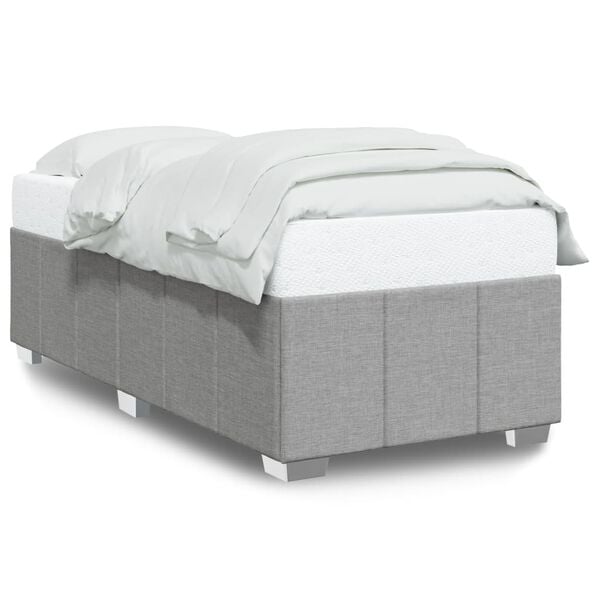 vidaXL Cadre de lit sans matelas gris clair 80x200 cm tissu