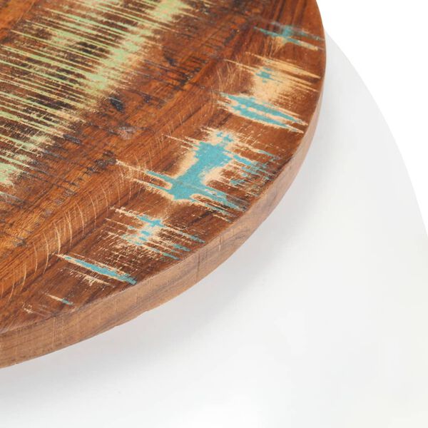 vidaXL Table basse Blanc 68x68x30 cm Bois de récupération solide