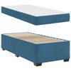 vidaXL Cadre de lit avec matelas Bleu fonc&eacute; 90 x 190 cm tissu
