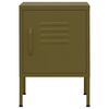 vidaXL Tables de chevet 2 pcs Vert olive 35x35x51 cm Acier