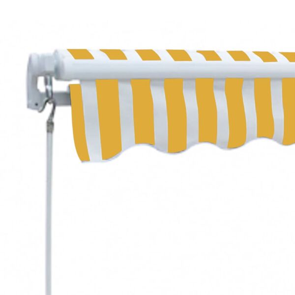 vidaXL Auvent pliable manuel 300 cm Jaune/blanc