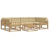 vidaXL Ensemble de canap&eacute;s d'ext&eacute;rieur 5 pcs Blanc et Beige