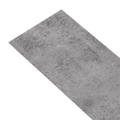 vidaXL Planches de plancher PVC 4,46 m² 3 mm Marron ciment