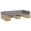 vidaXL Ensemble de canap&eacute; de jardin Beige et Gris clair polyrotin