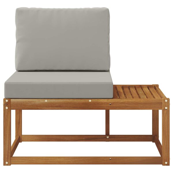 vidaXL Canap&eacute; d'ext&eacute;rieur en bout avec coussin Naturel 91 x 63 x 73 cm