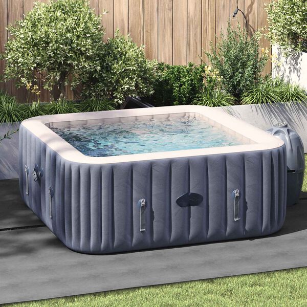 vidaXL Tapis de piscine Gris clair 274 x 274 x 0,1 cm Tissu non tiss&eacute;