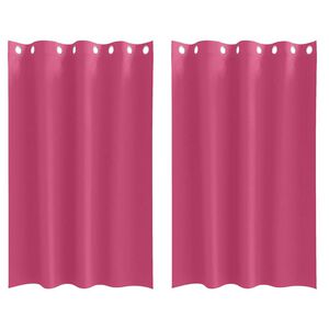 vidaXL Rideaux occultants avec anneaux 2 pcs Rose vif 175 x 140 cm