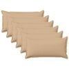 vidaXL Housse de coussin 6 pcs HOUTEN Cr&egrave;me 40 x 80 cm Lin synth&eacute;tique