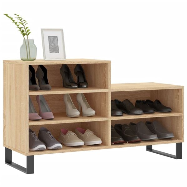 vidaXL Armoire &agrave; chaussures Ch&ecirc;ne sonoma 102x36x60cm Bois d'ing&eacute;nierie