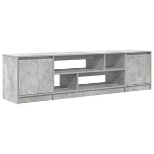 vidaXL Meuble TV gris b&eacute;ton 188,5x41x50 cm bois d'ing&eacute;nierie