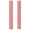 vidaXL Tête de lit avec oreilles Rose 163x16x118/128 cm Velours