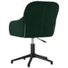 vidaXL Chaise pivotante de bureau Vert foncé Velours