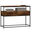 vidaXL Table console ch&ecirc;ne fum&eacute; 100x40x75 cm bois d'ing&eacute;nierie