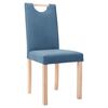 vidaXL Chaises &agrave; manger lot de 6 bleu tissu