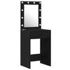 vidaXL Table de Toilette Noir 50 x 41 x 135 cm Bois d'ing&eacute;nierie