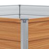 vidaXL Jardin sur&eacute;lev&eacute; Marron Clair 129 x 129 x 77 cm Acier galvanis&eacute;