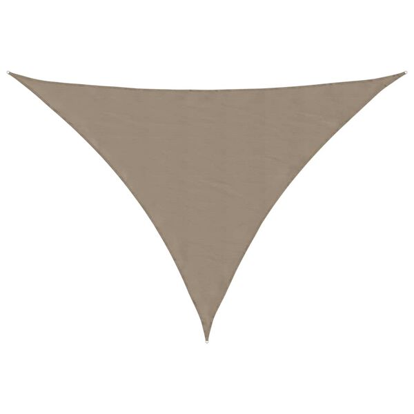 vidaXL Voile de parasol tissu oxford triangulaire 3,5x3,5x4,9 m taupe