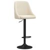 vidaXL Tabourets de bar lot de 2 cr&egrave;me velours