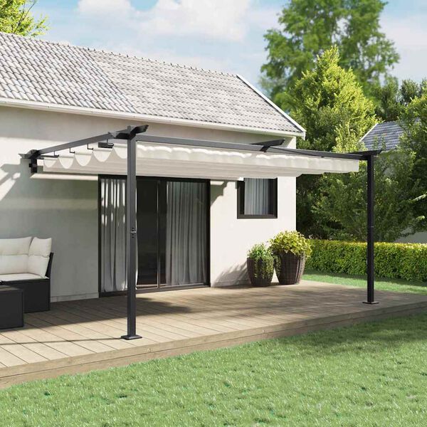 vidaXL Pavillon Crème 400 x 300 x 200 cm Polyester