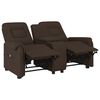 vidaXL Fauteuil de massage inclinable et porte-gobelet 2 places marron