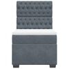 vidaXL Sommier à lattes de lit et matelas Gris foncé 90x200 cm Velours