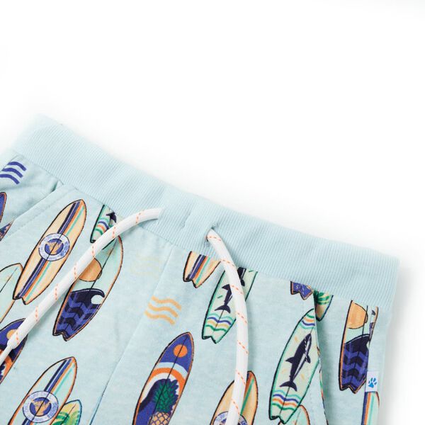 Short pour enfants &agrave; cordon de serrage m&eacute;lange bleu p&acirc;le 104