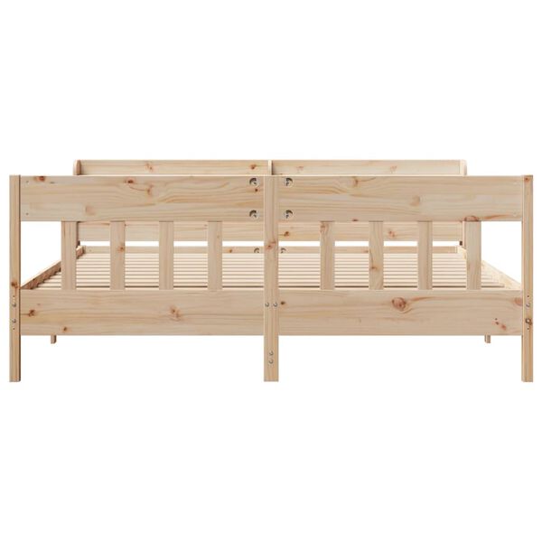 vidaXL Cadre de lit sans matelas 200x200 cm bois massif de pin