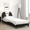 vidaXL Cadre de lit Viana sans matelas noir et blanc 80x200 cm similicuir