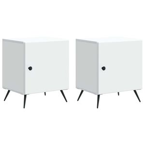 vidaXL Cabinet de chevet 2 pcs Blanc 43 x 34,5 x 50 cm