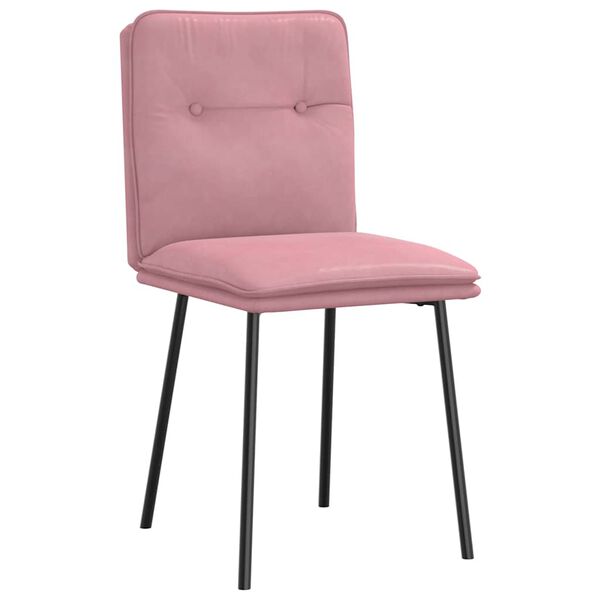 vidaXL Chaises &agrave; manger lot de 6 rose velours