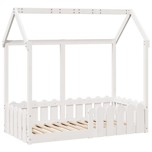 vidaXL Cadre de lit d'enfants forme de maison sans matelas 70x140 cm