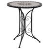 vidaXL Table de bistro mosa&iuml;que Gris 60 cm C&eacute;ramique