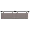 vidaXL T&ecirc;te de lit suspendue Montage mural Taupe 190 x 55 x 5 cm tissu
