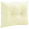 vidaXL Coussin de dos PUTTEN 100 % polyester Cr&egrave;me 50 x 40 x 10 cm