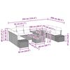 vidaXL Ensemble de canapé de jardin avec coussin 11 pcs Beige et gris