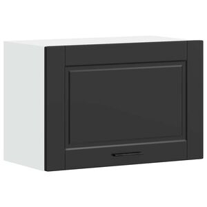 vidaXL Armoire murale de cuisine Porto noir bois d'ing&eacute;nierie