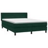 vidaXL Sommier &agrave; lattes de lit et matelas vert fonc&eacute; 160x220cm velours
