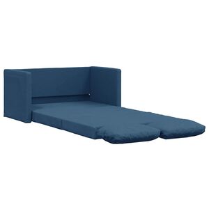 vidaXL Canap&eacute;-lit 2 en 1 bleu 112x174x55 cm tissu
