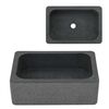 vidaXL Lavabo 45 x 30 x 15 cm Pierre de rivi&egrave;re Noir