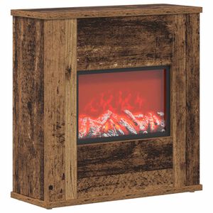 vidaXL Chemin&eacute;e &eacute;lectrique Bois ancien 47 x 18 x 48 cm