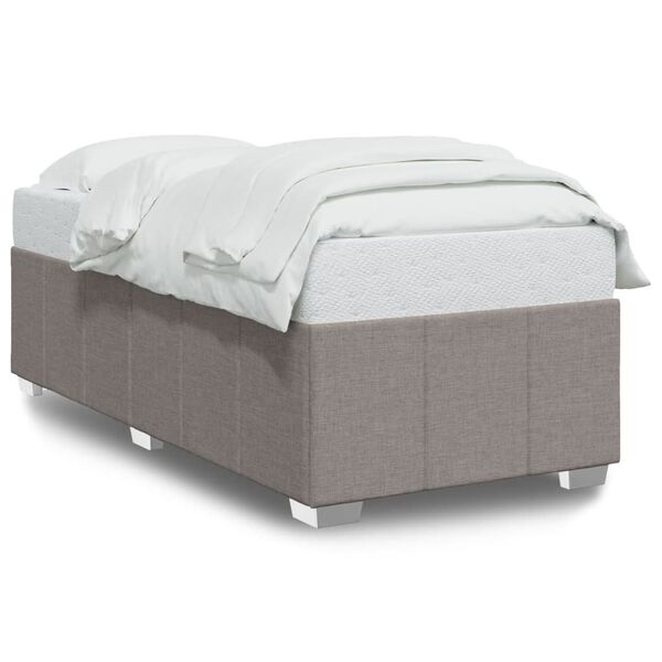 vidaXL Cadre de lit sans matelas taupe 90x190 cm tissu