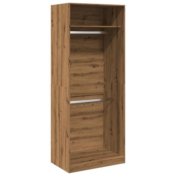 vidaXL Garde-robe chêne artisanal 80x50x200 cm bois d'ingénierie