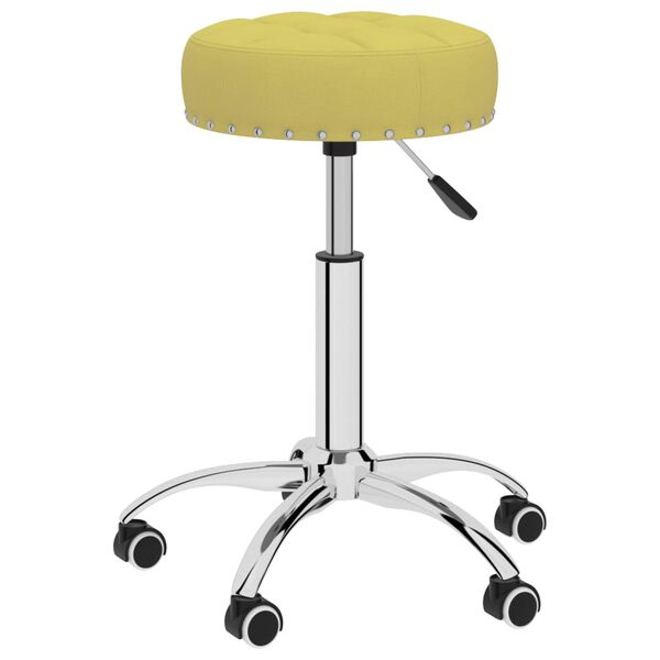 vidaXL Chaises pivotantes &agrave; manger lot de 4 vert tissu