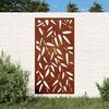 vidaXL D&eacute;coration murale jardin 105x55 cm design de feuille de bambou