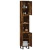 vidaXL Armoire de bain ch&ecirc;ne fum&eacute; 30x30x190 cm bois d'ing&eacute;nierie